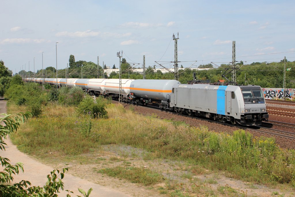 185 687-1 bei Porz(Rhein) am 05.08.2013