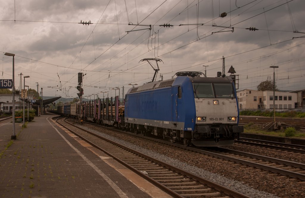 185-CL 001 am 14.05.13 mit dem  Bous-Zug  in Neuwied