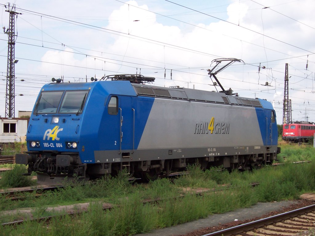 185-CL 004 (Rail4Chem) - setzt am 12.08.2006 in Grokorbetha um.
