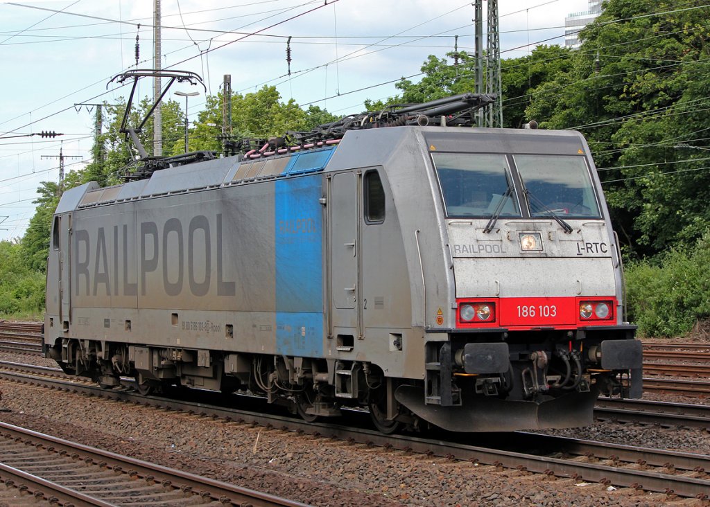 186 103 Railpool/RTC in Kln West am 17.06.2012