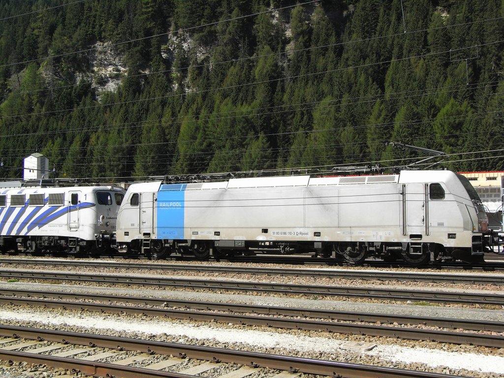 186 110-2 RTC Lokomotion in einen Lokzug am Brenner