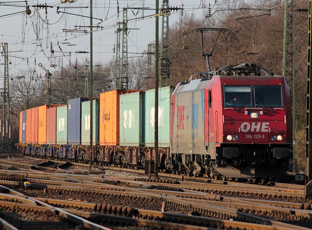 186 129-3 der OHE in Gremberg am 28.01.2011
