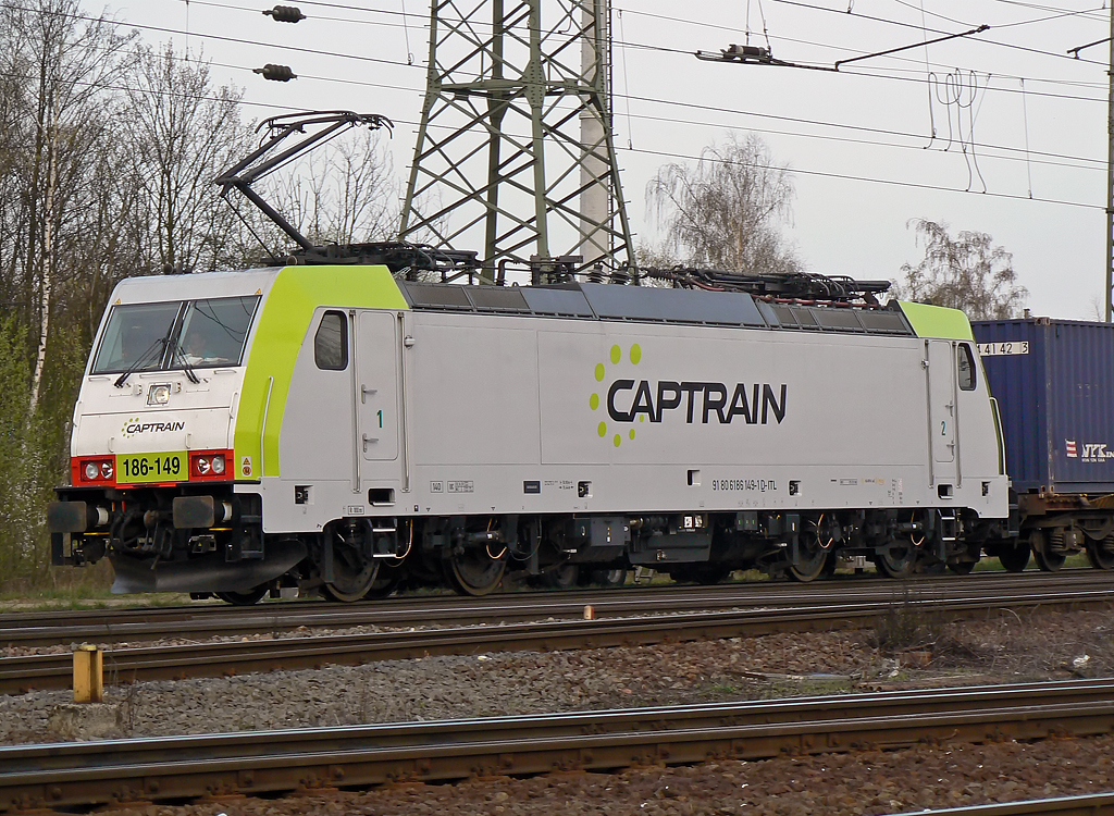 186 149 der CAPTRAIN in Gremberg am 07.04.2010