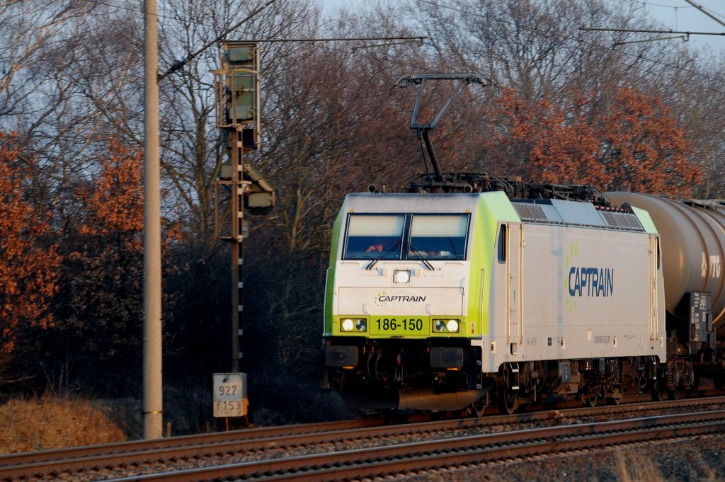 186 150 Captrain am 02.03.2011 bei Woltorf