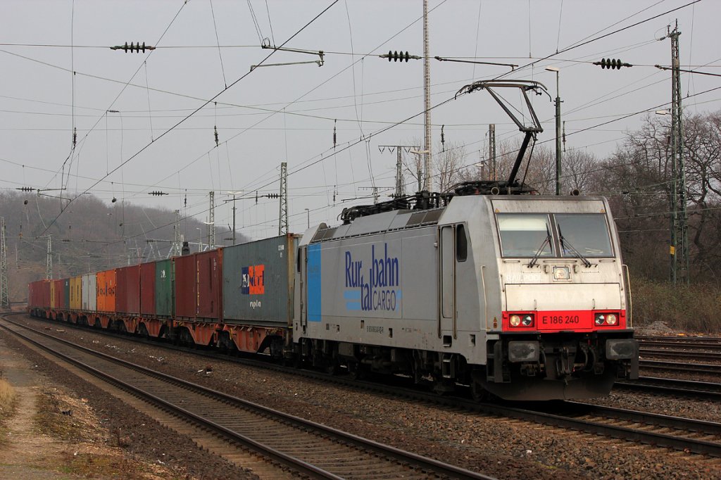 186 240 der RTB Cargo in Kln West am 17.03.2012
