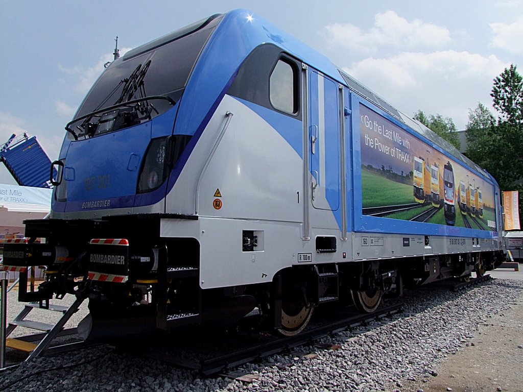 187 001 von Bombardier wurde bei der Transport-Logistic2011 in Mnchen zur Schau gestellt;110513