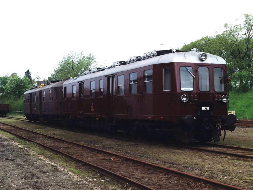 1878 auf Bahnbetriebswerke Randers am 15-5-1999. Bild und scan: Date Jan de Vries. 