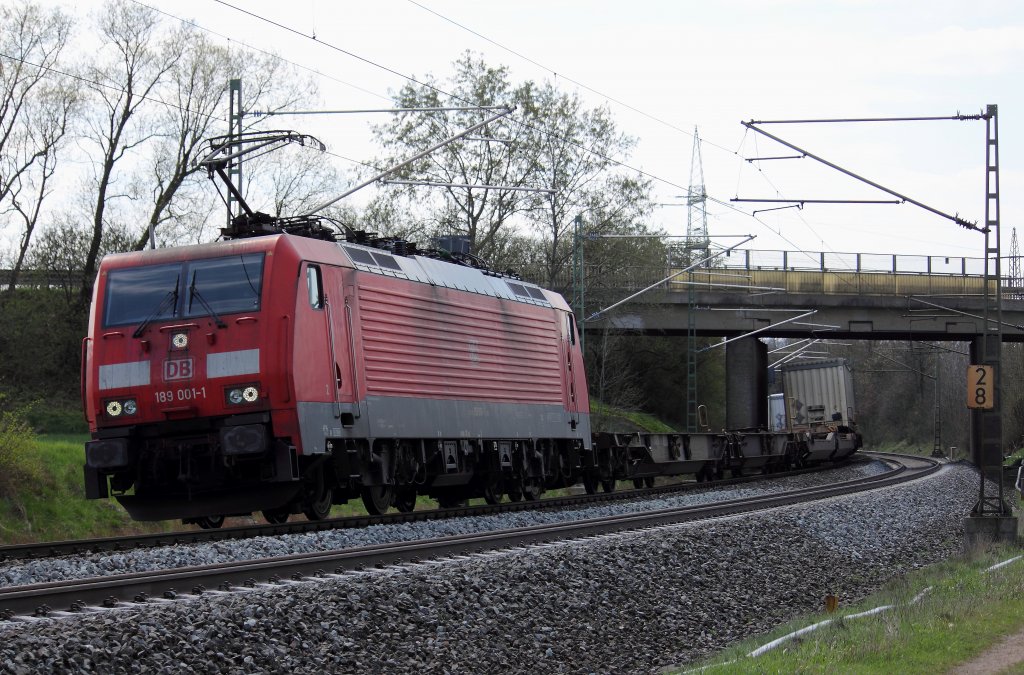 189 001-1 DB bei Redwitz am 17.04.2012.