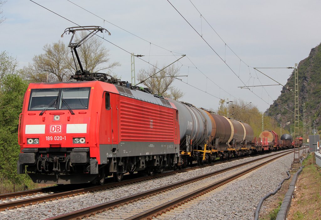 189 020-1 bei Hammerstein am 28.04.2012