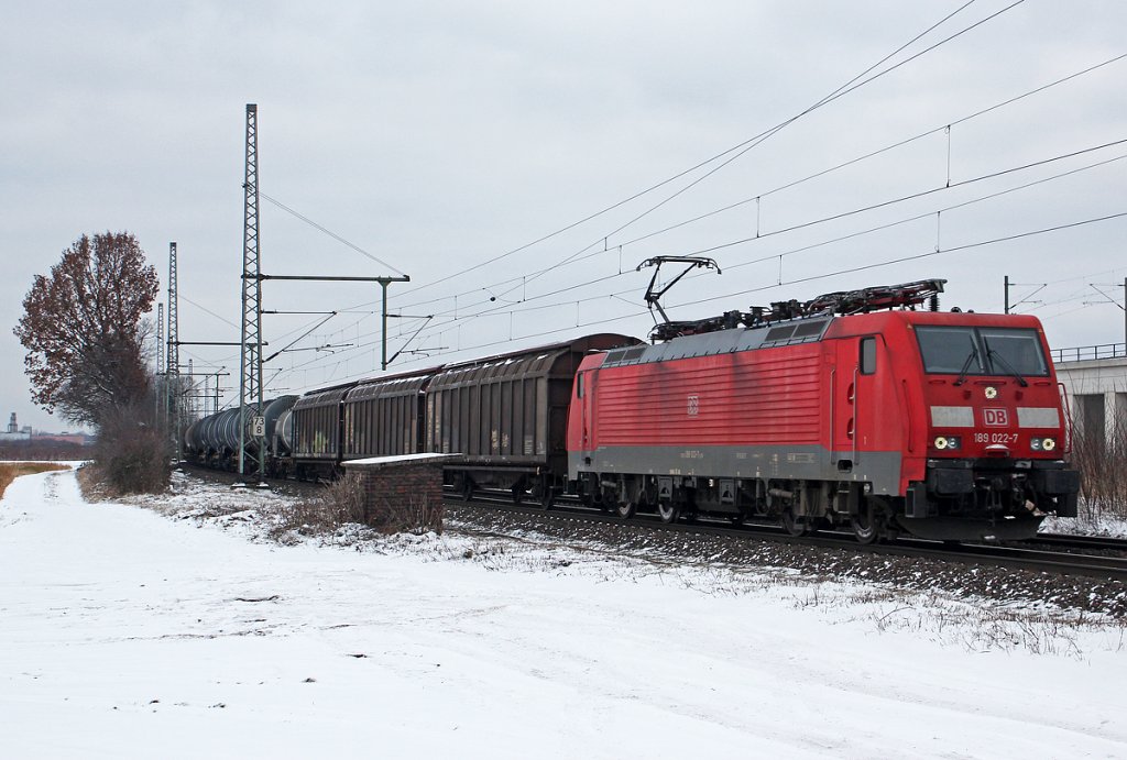 189 022-7 in Porz Wahn am 18.01.2013