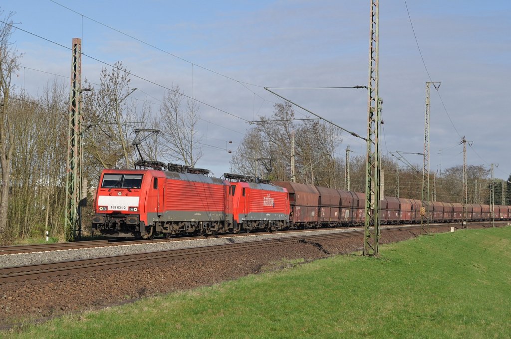 189 034 und 189 089 in Wesel am 10.04.2010