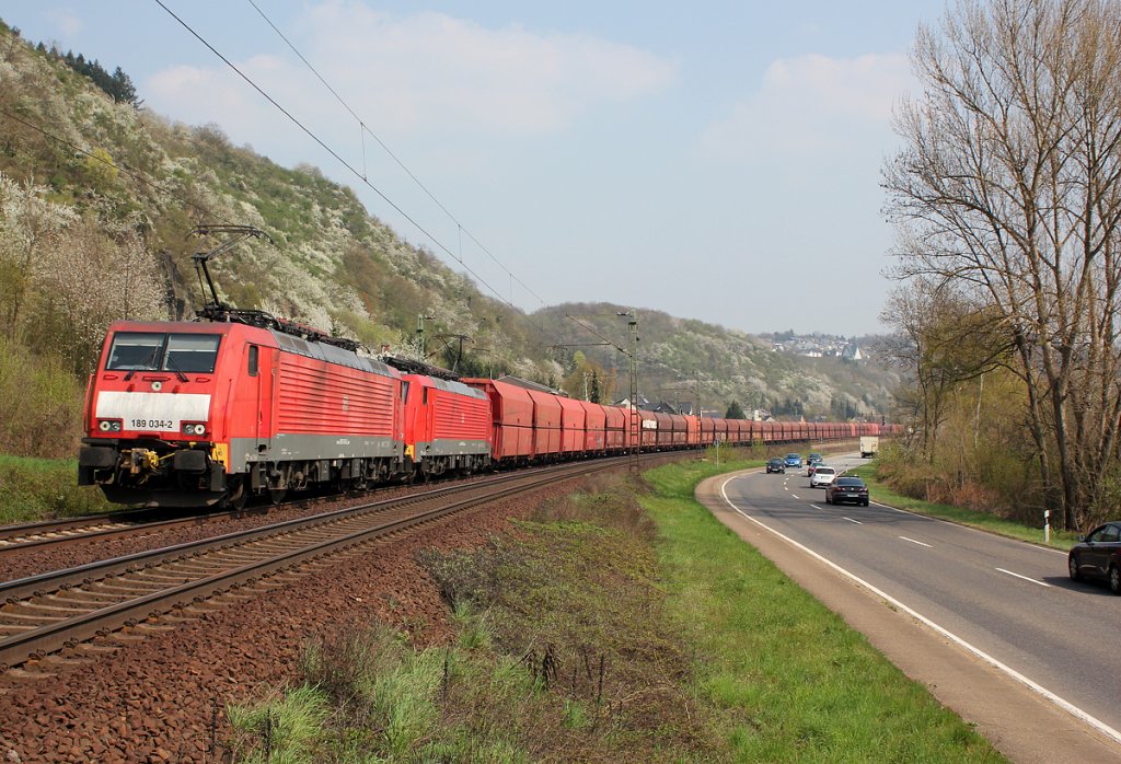 189 034-2 & 189 040-9 bei Erpel am 22.04.2013