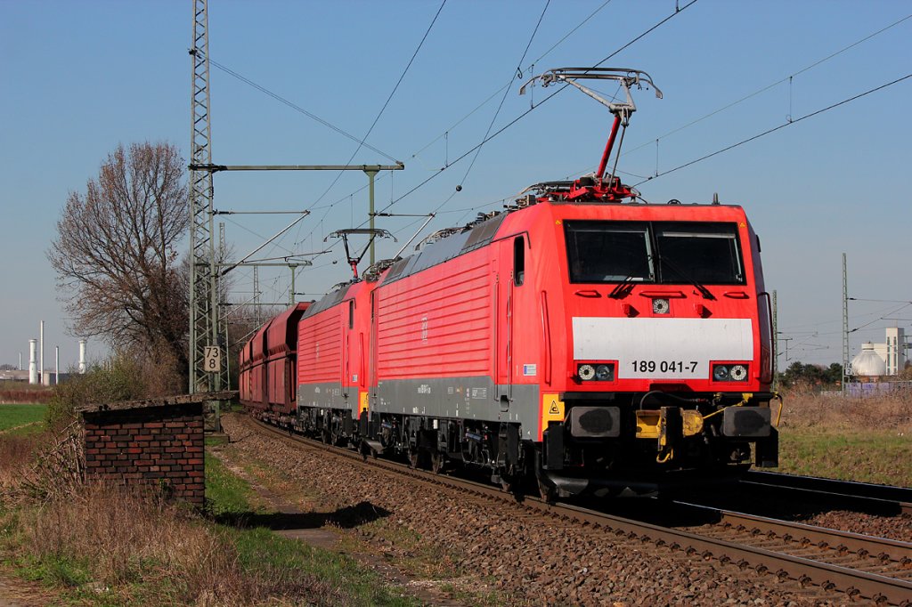 189 041-7 und 189 037-5 in Porz Wahn am 26.03.2012