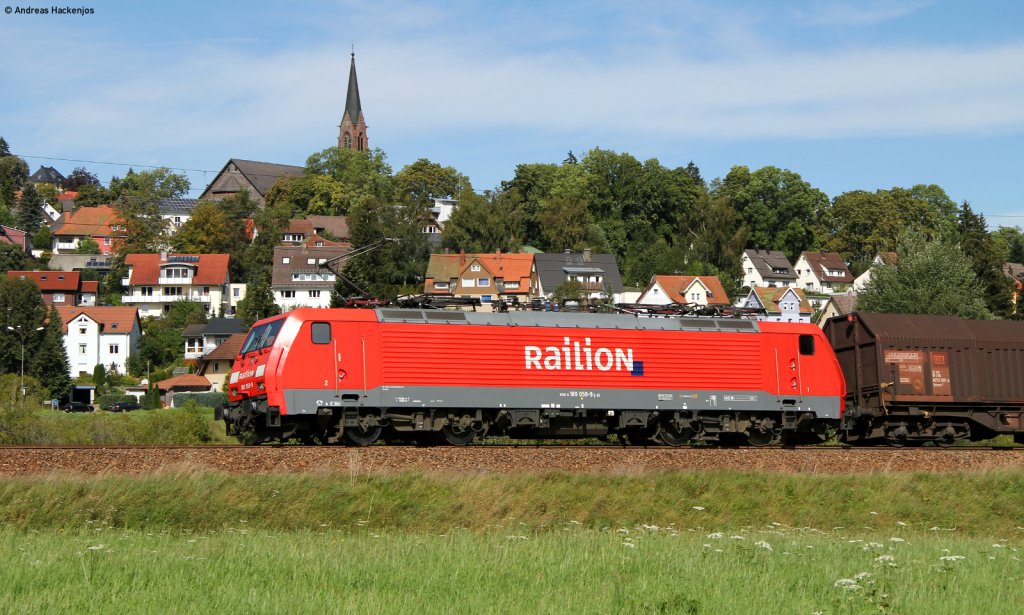 189 059-9 mit dem FZT 55834 (Villingen-Offenburg Gbf) bei St.Georgen 6.9.11