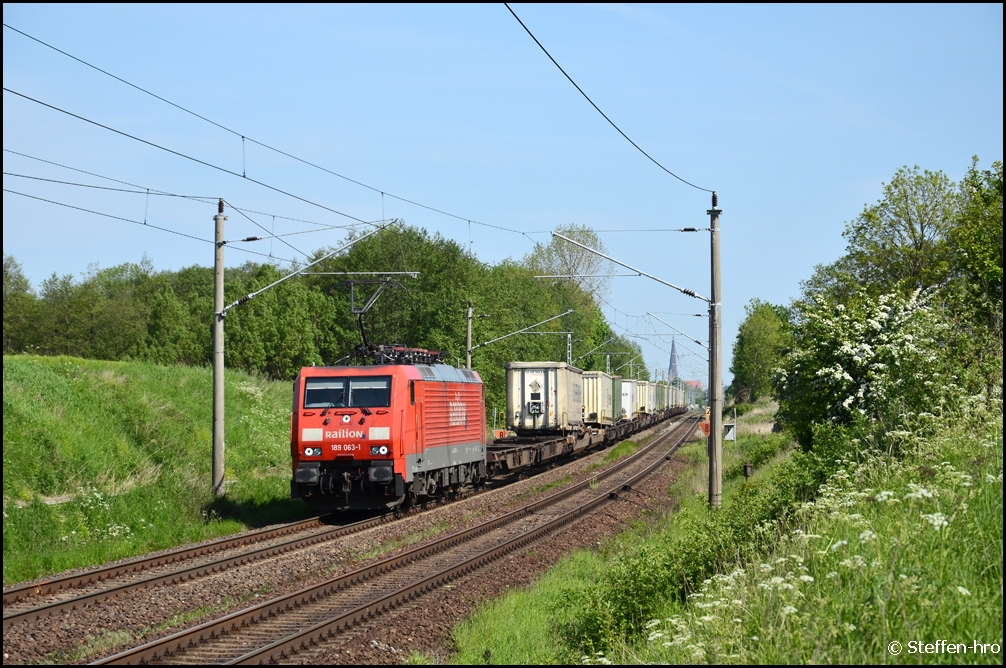 189 063 mit KLV aus WRS am 20.05.12 durch Sildemow.