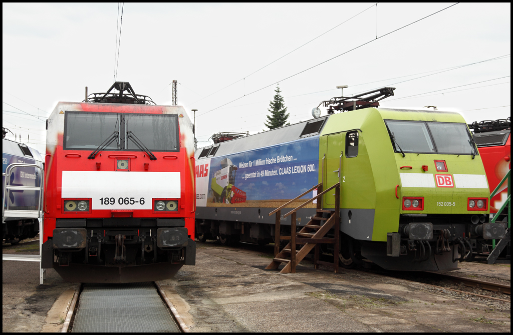 189 065 (9180 6189 065-6 D-DB)  TulpenLok  und 152 005 (9180 6152 005-5 D-DB)  CLAAS . (19.09.2010)