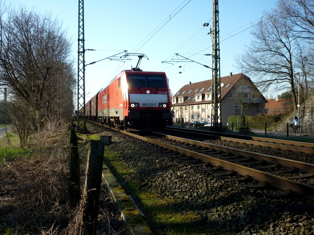 189 072-2 am 20.03.2011 auf der KBS 420 bei Dinslaken-Hiesfeld