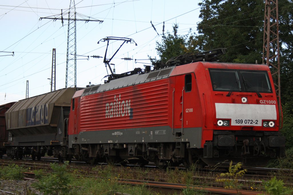 189 072 mit GZ 1000 Sticker am 25.9.10 in Ratingen-Lintorf