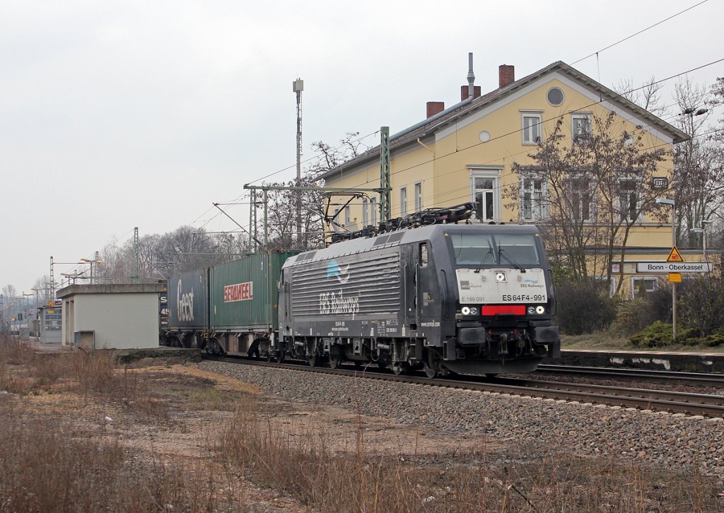 189 091 / ES 64 F4-991 in Bonn Oberkassel am 21.03.2013