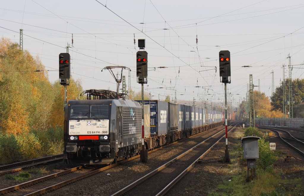 189 098 im Einsatz fr ERS. Viersen 31.10.2009 