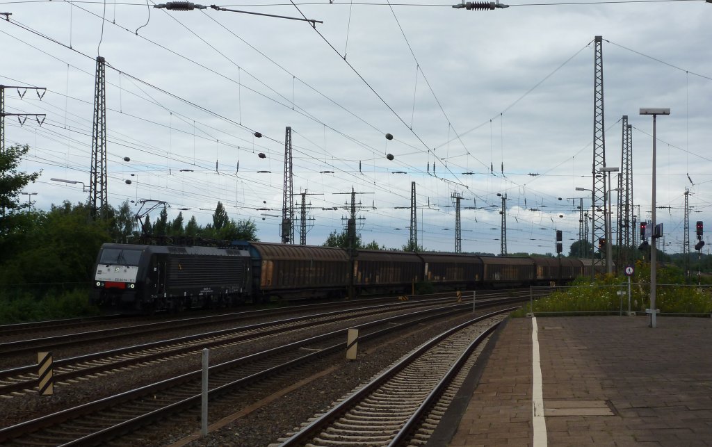 189 111 fuhr am 21.07.2012 mit einem Gterzug durch Hamm(Westfalen).