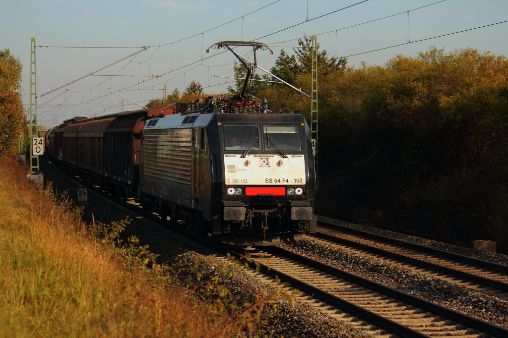 189 152 MRCE bei Staffelstein am 25.10.2011.