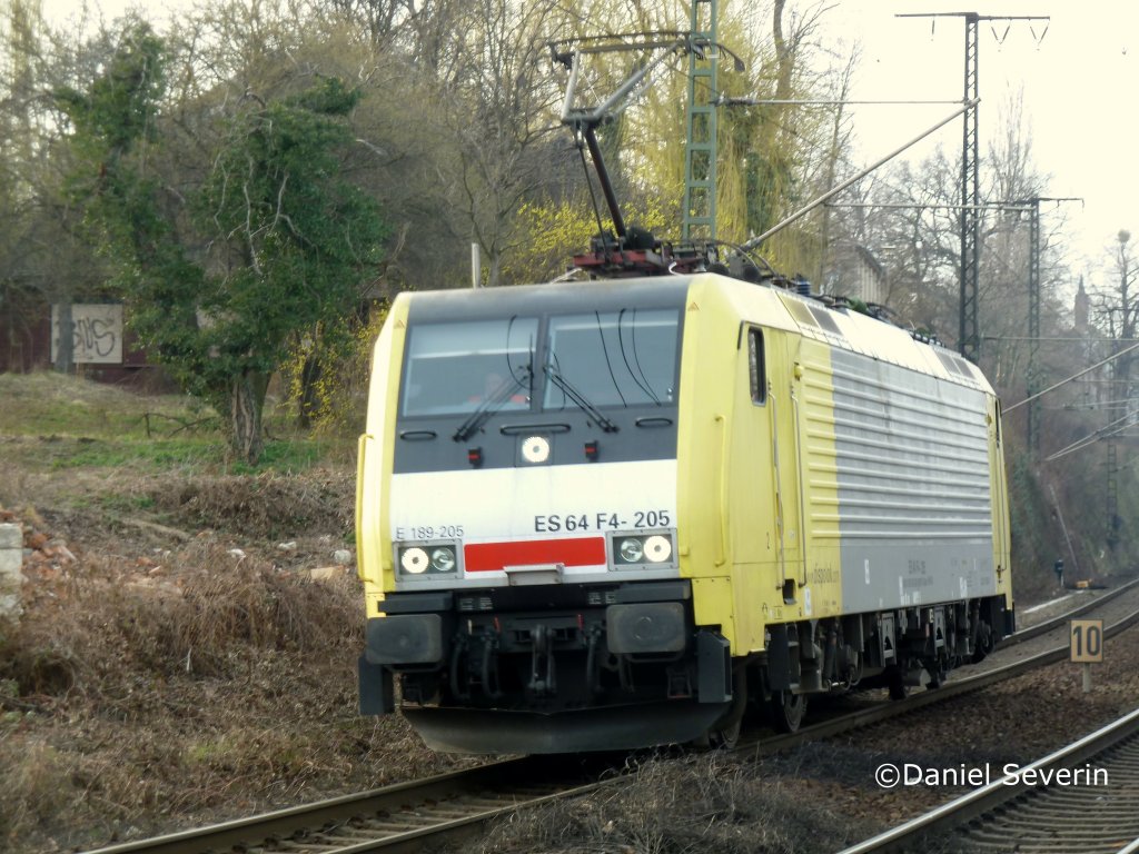189 205 durchf�hrt am 25.03.11 Single Dresden Cotta in Richtung Dresden Friedrichstadt.