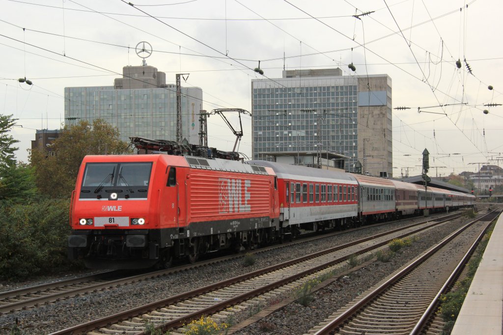 189 901-4 (WLE 81) mit einem Sonderzug am 26.10.2012 in Essen Hbf.