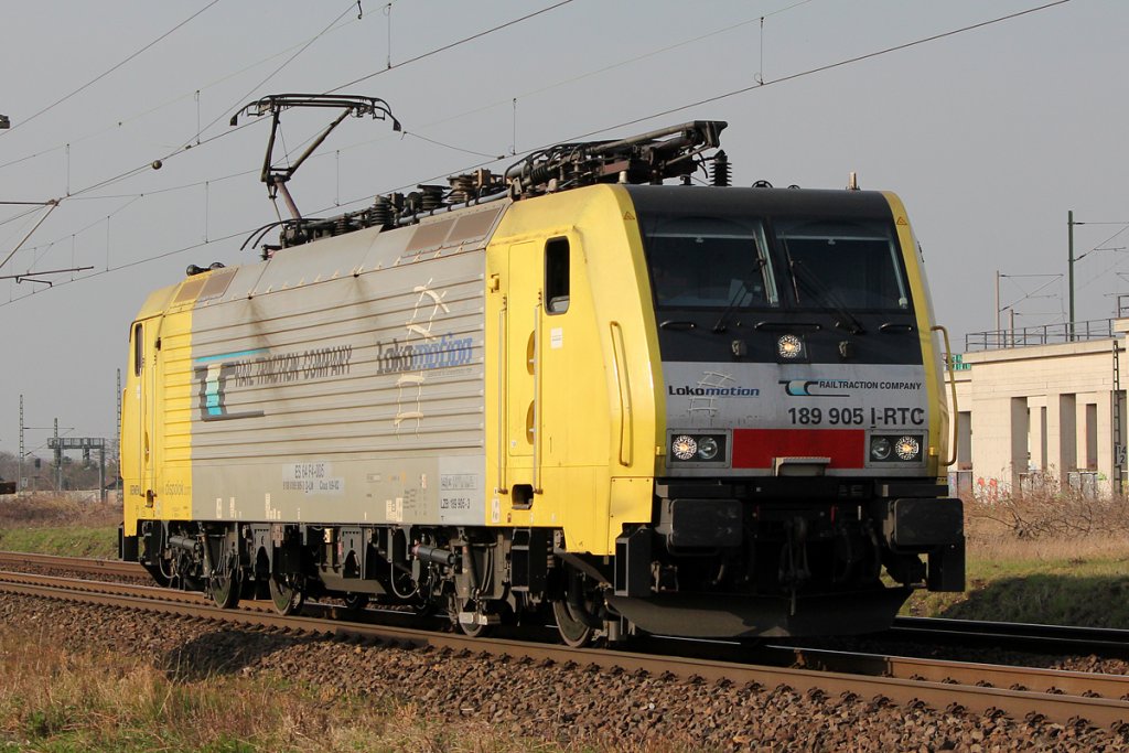 189 905 der RTC / Locomotion Lz in Porz Wahn am 27.03.2012