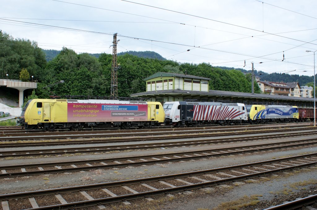 189 907-9+185 666-5+189 912-9 (Lokomotion) in Kufstein am 06.06.2012