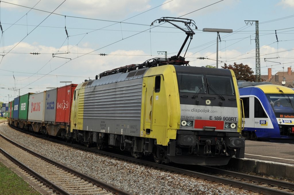 189 908 in Augsburg-Oberhausen am 25.05.2010 

