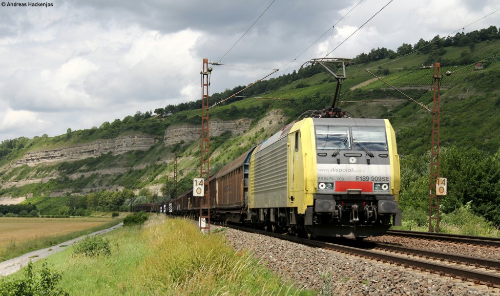 189 909-5 mit einem KV bei Thngersheim 23.6.11