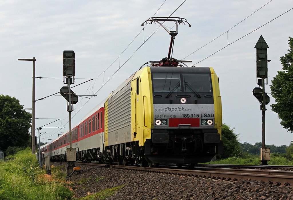 189 915 / ES 64 F4-015 mit AZ in Br�hl am 27.05.2012