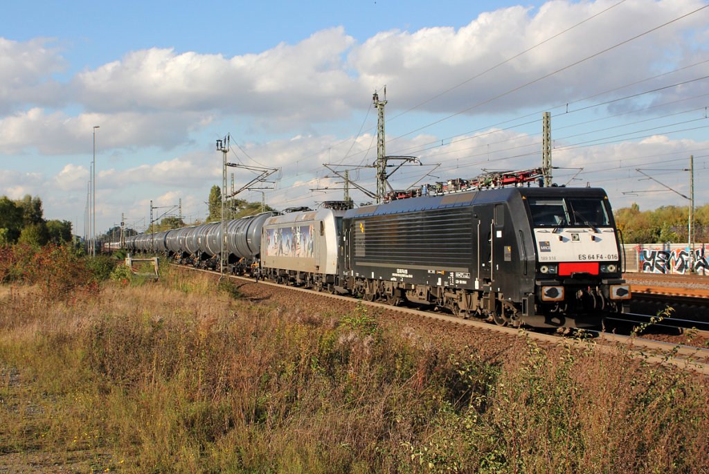 189 916 mit 185 540(kalt) bei Porz(Rhein) am 15.10.2012