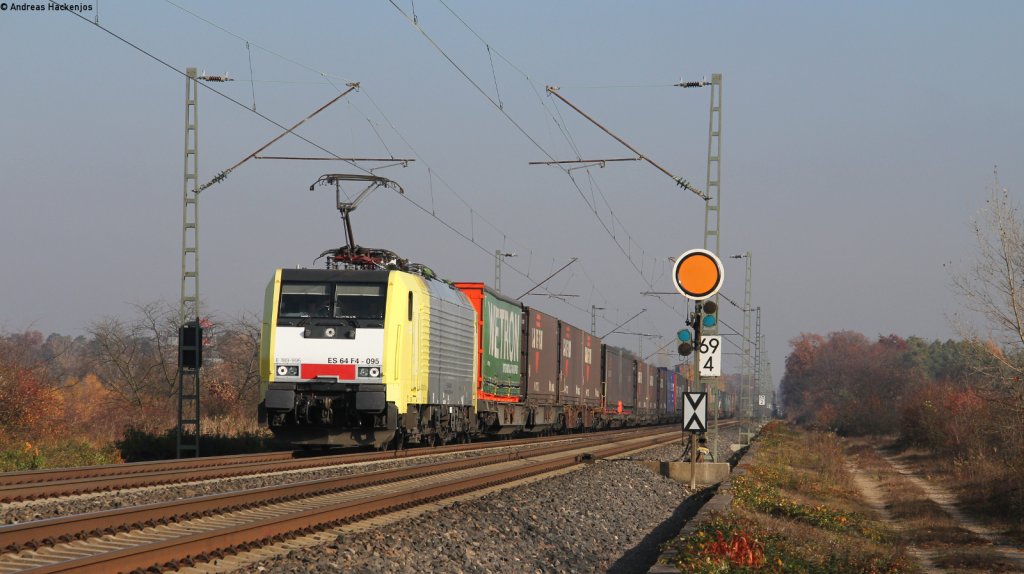 189 995-4 mit einem KLV Zug bei Forchheim 13.11.12