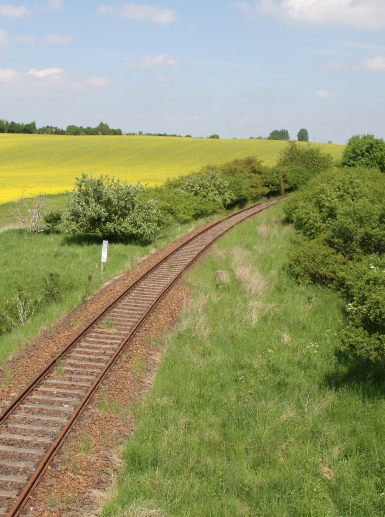 19.5.2013. Wriezener Bahn bei km 55,4. Kein Zug wird kommen...