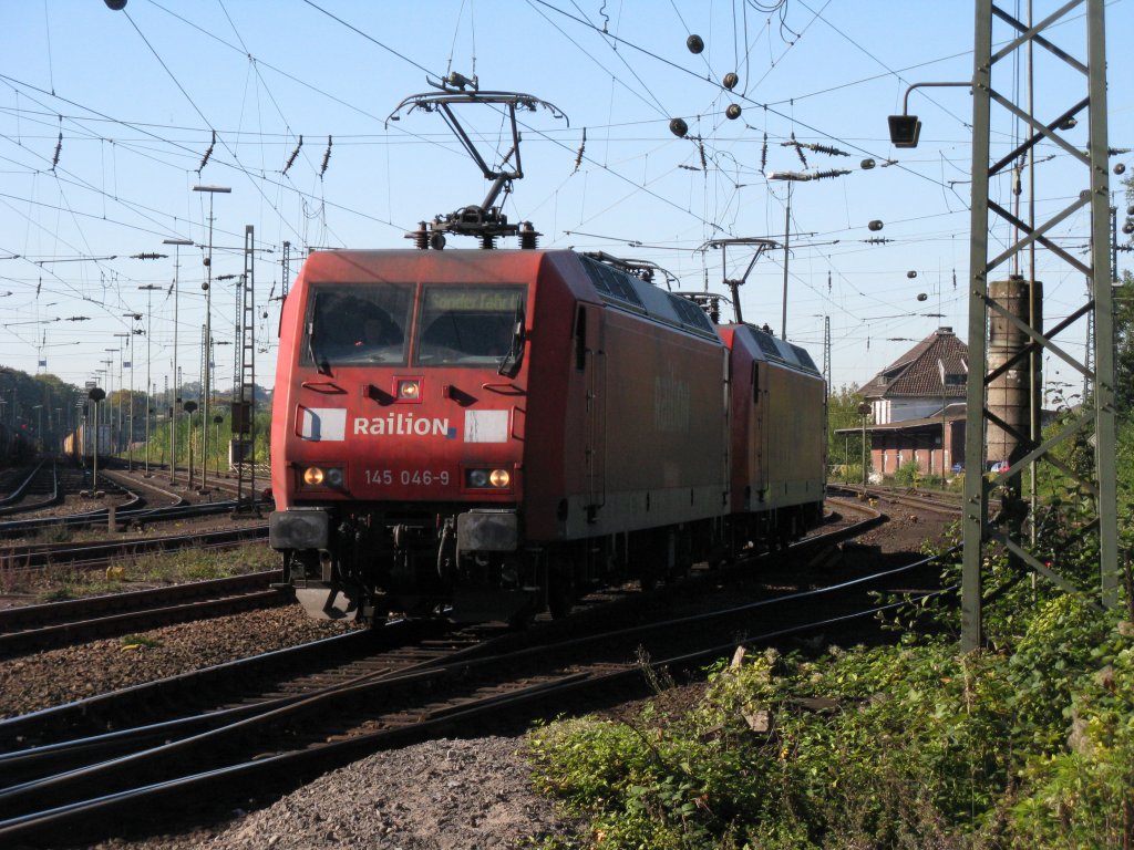 2 BR 145 rangiert in Aachen-West 10.10.2010