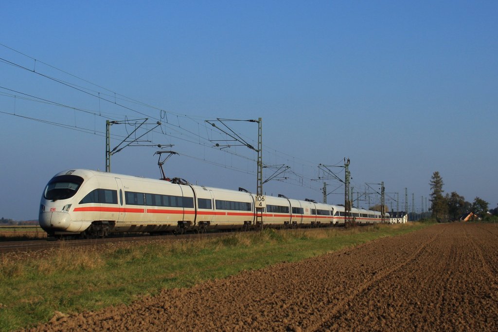 2 mal ICE 411 in Mangolding am 23.10.2011 .