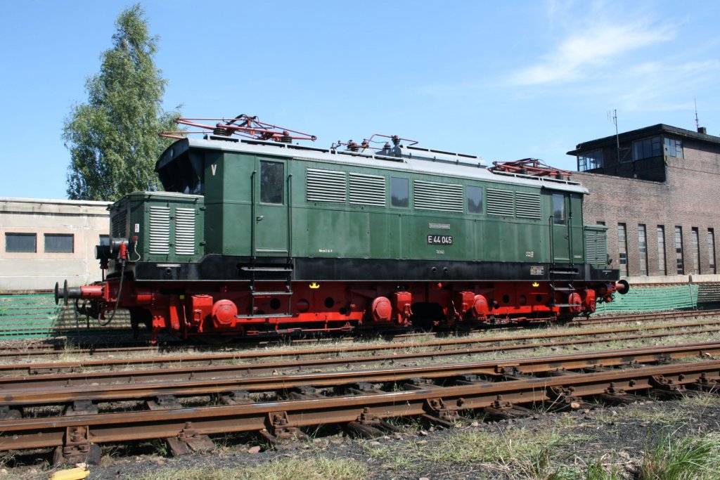 20. Heizhausfest in Chemnitz-Hilbersdorf vom 20.08.-22.08.2010.Ausgestellt war auch E 44 045.21.08.10.