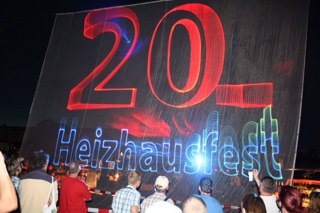 20. Heizhausfest in Chemnitz Hilbersdorf am 21.08. 2010, Abends zur Lasershow