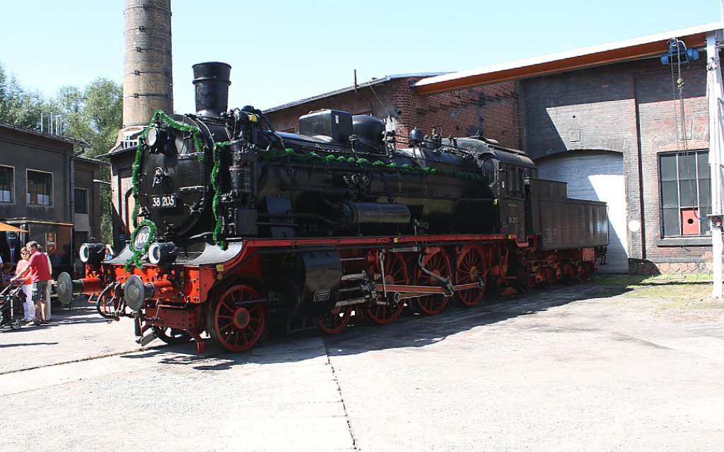 20. Heizhausfest in Chemnitz Hilbersdorf am 21.08. 2010, die BR 38