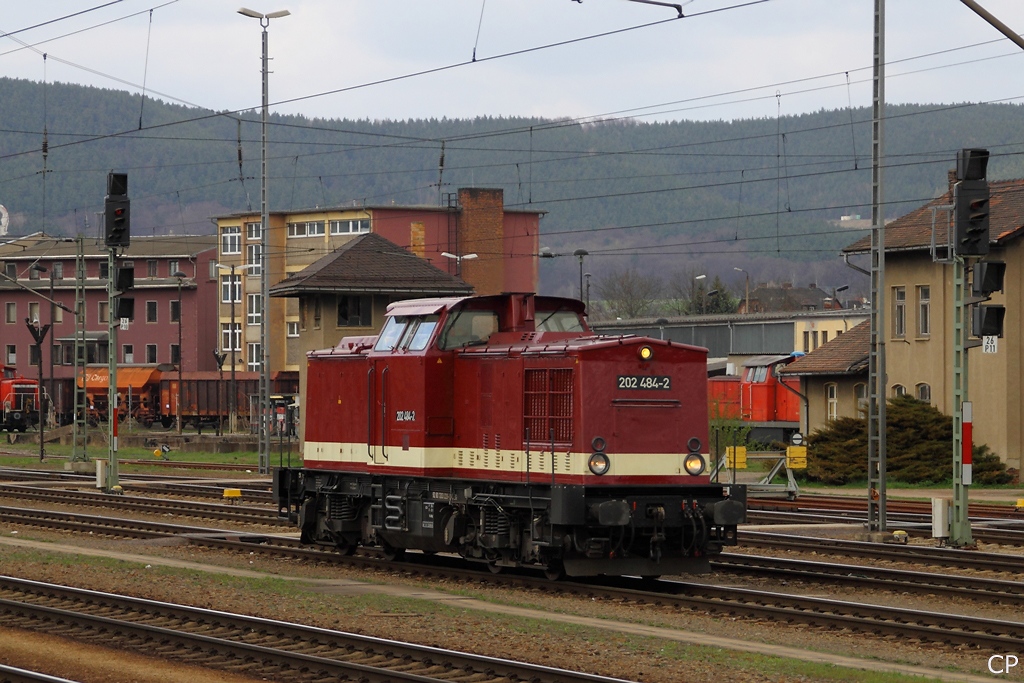 202 484-2 der LEG durchfhrt am 10.4.2010 Saalfeld.