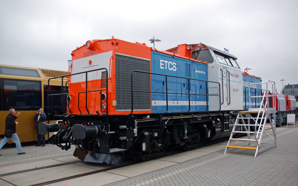 203 160 der NBE wurde am 25.09.10 auf der Innotrans prsentiert.