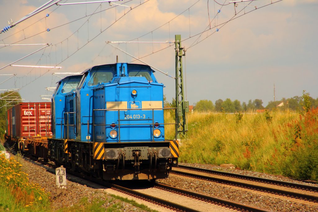 204 013-3 und 204 011-5 PRESSnitztalbahn in Staffelstein am 26.07.2011