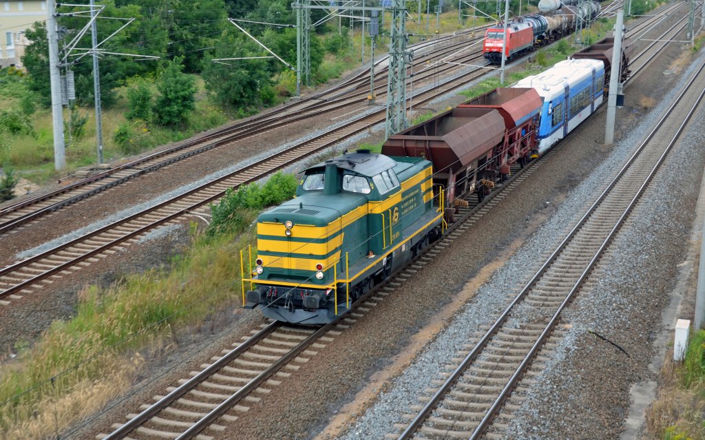 211 074 �berf�hrte am 07.08.12 einen RS1 von Stadler Pankow Berlin kommend durch Bitterfeld Richtung Delitzsch.