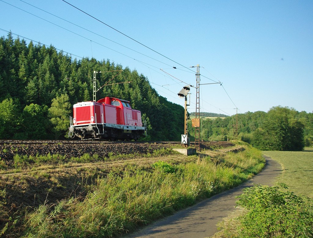 212 036-8 rauschte am 19.07.2010 Lz in Richtung Sden bei Oberhaun an uns vorbei!