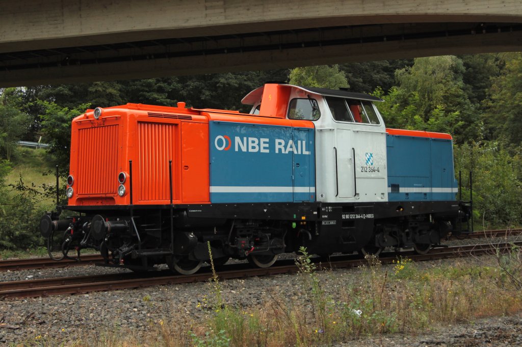 212 264-4 von der Nordbayerischen Eisenbahn am 20.09.2011 in Stolberg. 