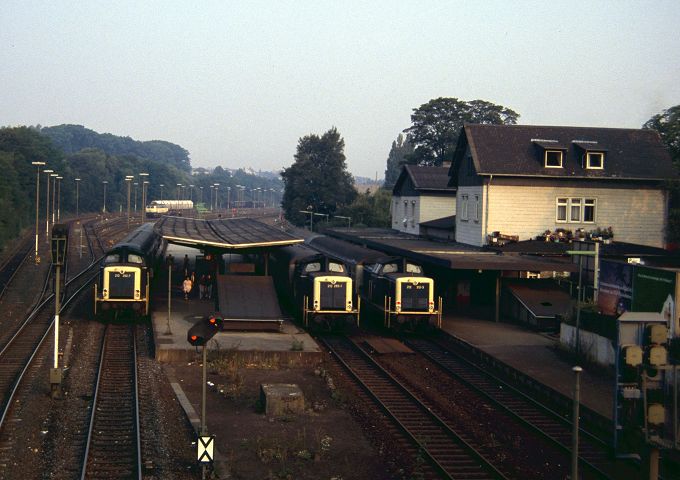 212 282, 285 und 312 sowie 218 150 am 09.09.1990 in Menden (Sauerland)
