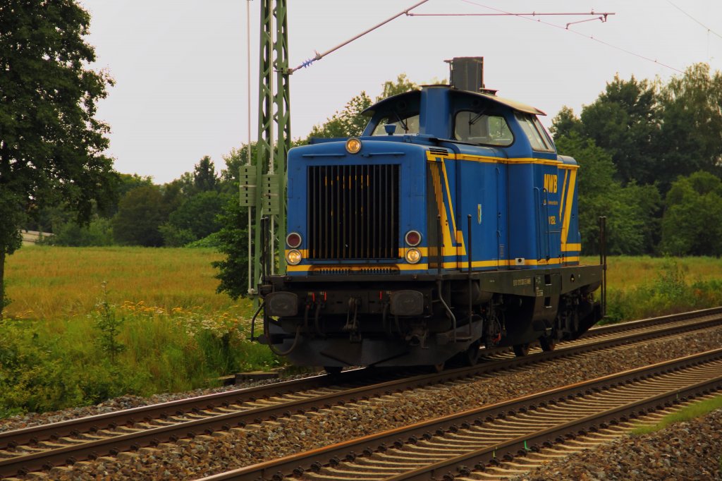 212 322-2 V1252 der MWB bei Staffelstein am 05.08.2011.