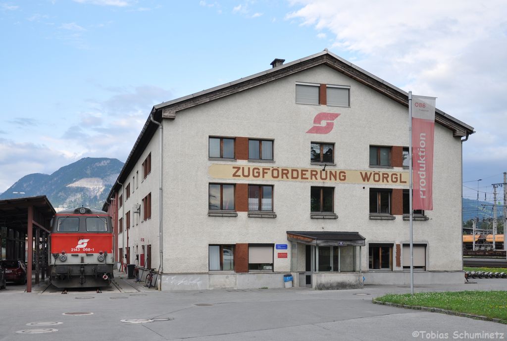 2143 068 am 07.07.2012 abgestellt in der Zugfrderung Wrgl